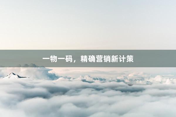 一物一码，精确营销新计策